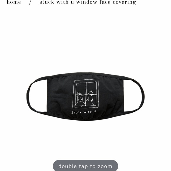 NWOT Ariana Grande & Justin Window Face Mask - Picture 2 of 6